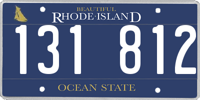 RI license plate 131812