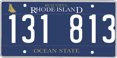 RI license plate 131813