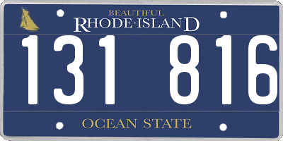 RI license plate 131816
