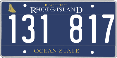 RI license plate 131817