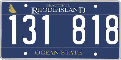 RI license plate 131818