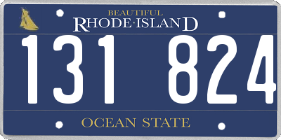 RI license plate 131824