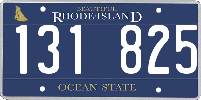 RI license plate 131825