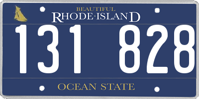 RI license plate 131828