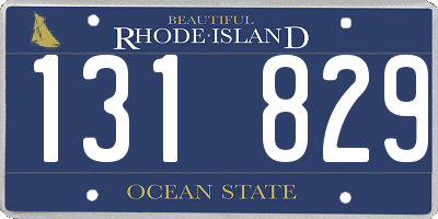RI license plate 131829