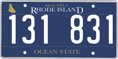 RI license plate 131831