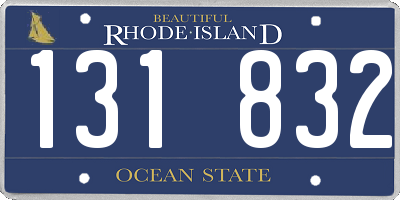 RI license plate 131832