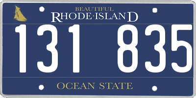 RI license plate 131835