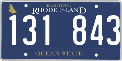 RI license plate 131843