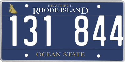 RI license plate 131844