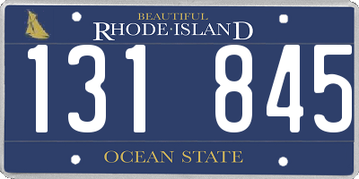 RI license plate 131845
