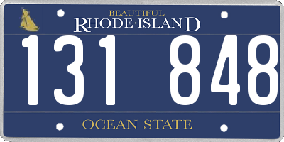 RI license plate 131848