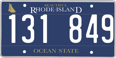 RI license plate 131849