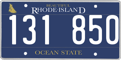 RI license plate 131850