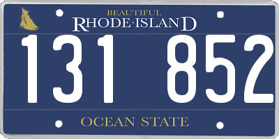 RI license plate 131852
