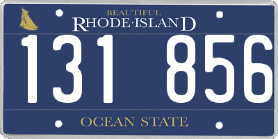 RI license plate 131856