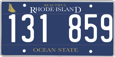 RI license plate 131859