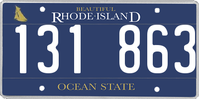 RI license plate 131863