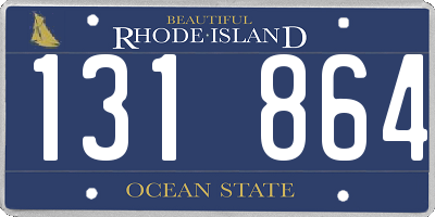 RI license plate 131864
