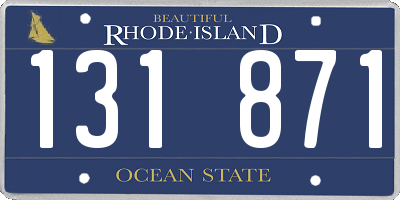 RI license plate 131871