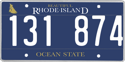 RI license plate 131874