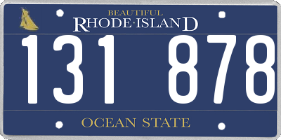 RI license plate 131878