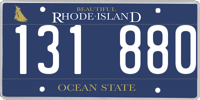 RI license plate 131880