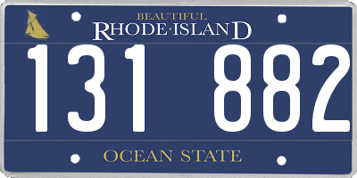 RI license plate 131882