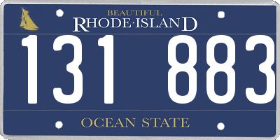 RI license plate 131883