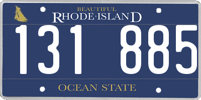 RI license plate 131885