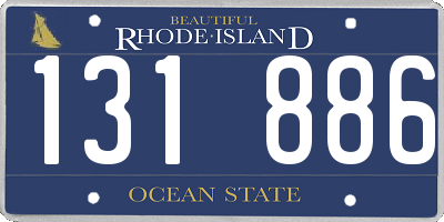 RI license plate 131886