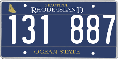 RI license plate 131887