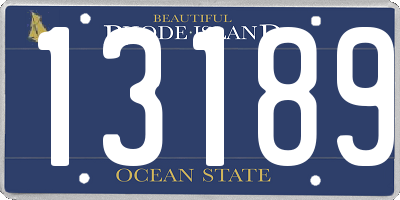 RI license plate 13189