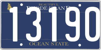 RI license plate 13190