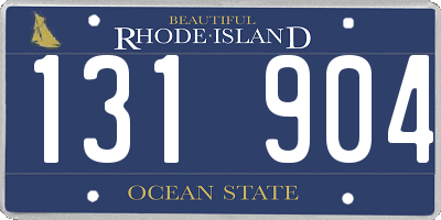 RI license plate 131904