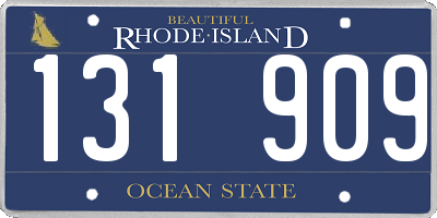 RI license plate 131909