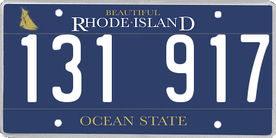 RI license plate 131917