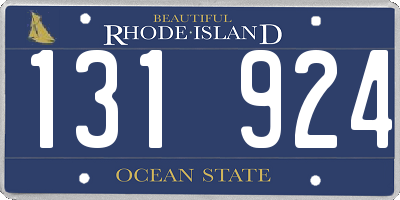 RI license plate 131924