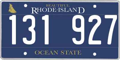 RI license plate 131927
