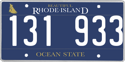 RI license plate 131933
