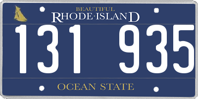 RI license plate 131935