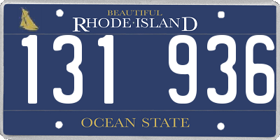 RI license plate 131936
