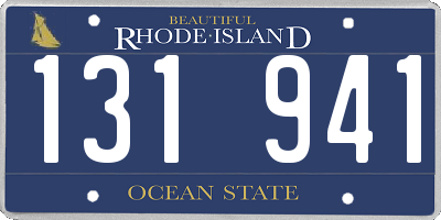 RI license plate 131941