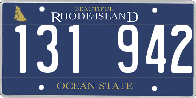 RI license plate 131942
