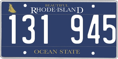 RI license plate 131945