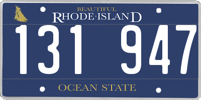 RI license plate 131947