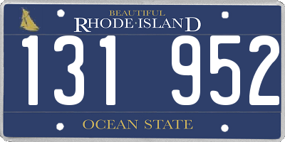 RI license plate 131952