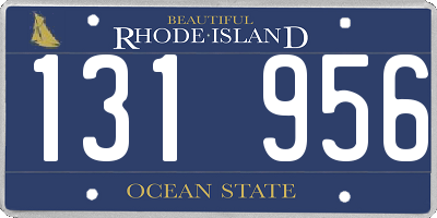 RI license plate 131956