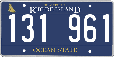 RI license plate 131961