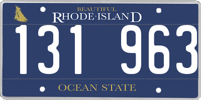 RI license plate 131963
